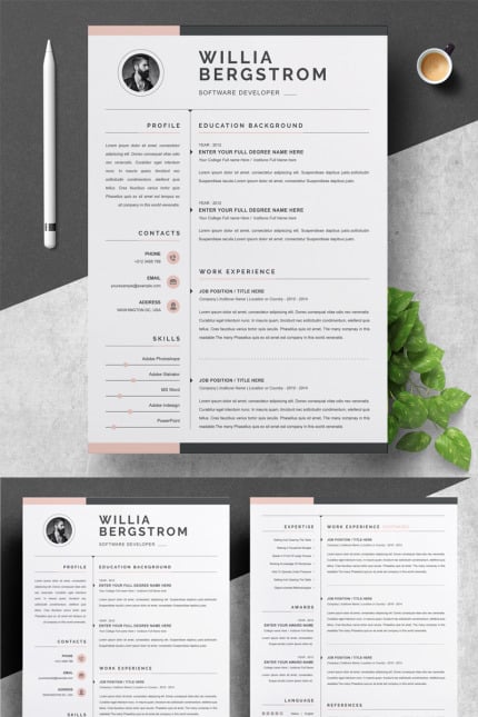 Template #90186 Resume 2 Webdesign Template - Logo template Preview