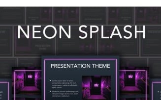Neon Splash Google Slides