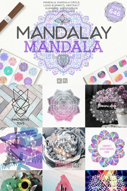 Kit Graphique #90230 Cadre Cercle Web Design - Logo template Preview