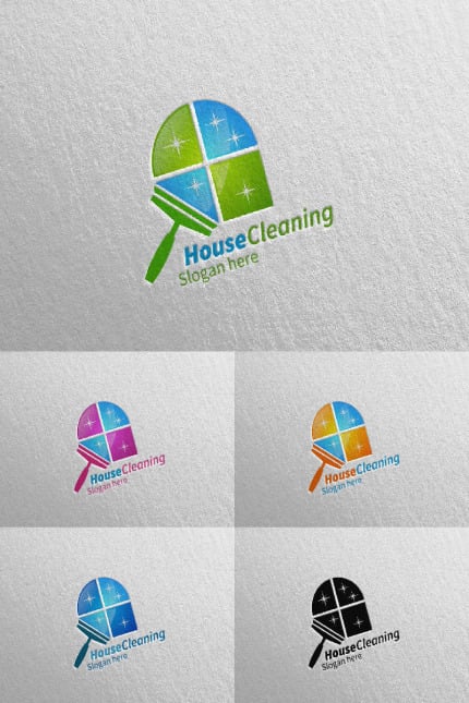 Kit Graphique #90294 Cleaning Logo Divers Modles Web - Logo template Preview