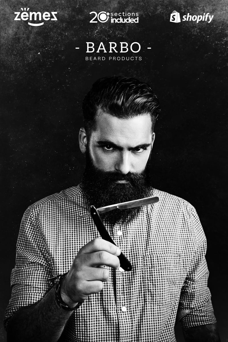 Beard Products Store Template Shopify #90217 - Ekran resmi