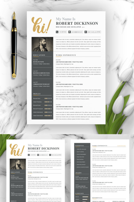 Template #90397 Resume 2 Webdesign Template - Logo template Preview