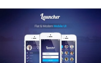 Launcher - Flat Mobile UI Elements