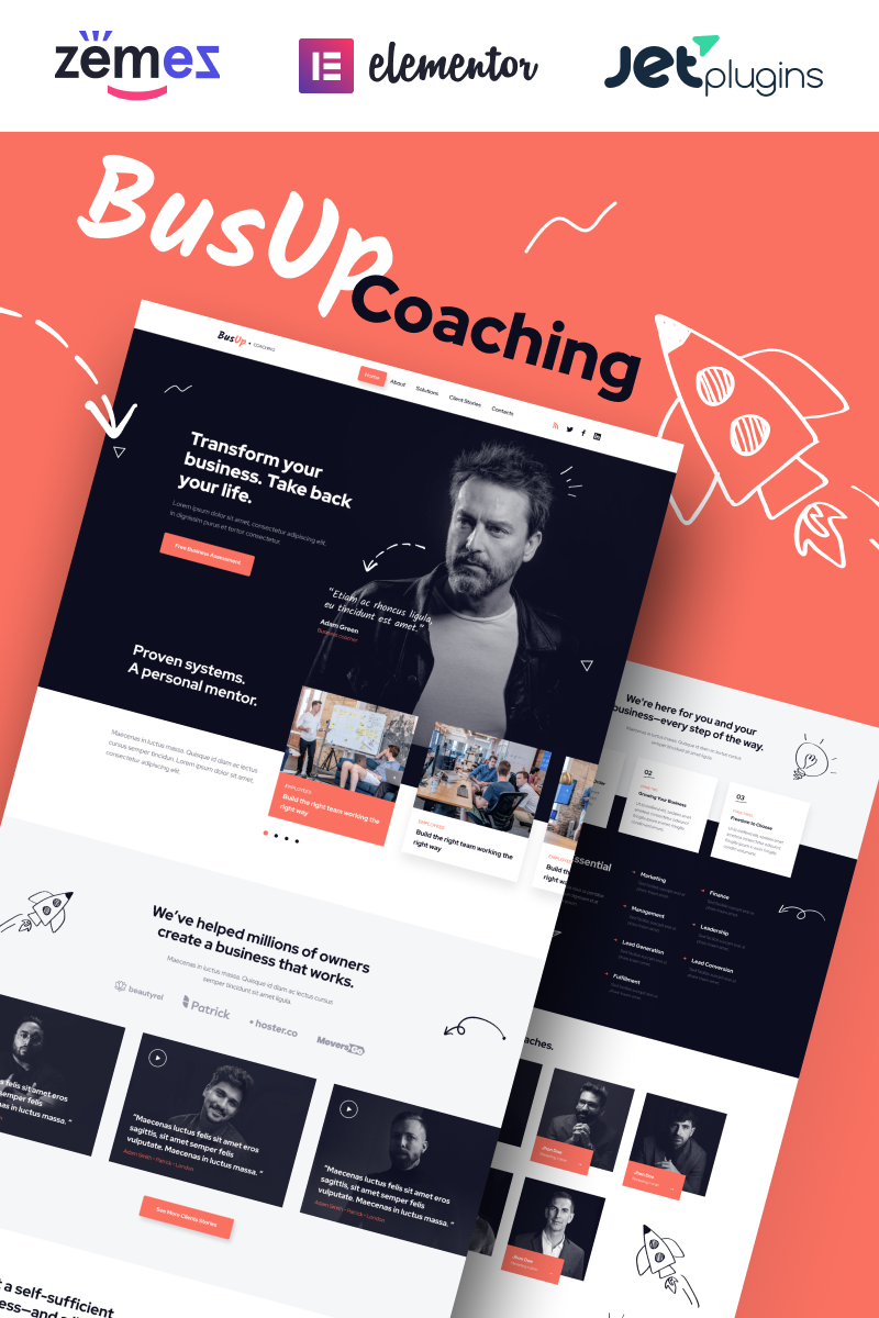 Responsywny motyw WordPress BusUp - Engaging And Inspiring Public Speaker Website #90400 - zrzut ekranu