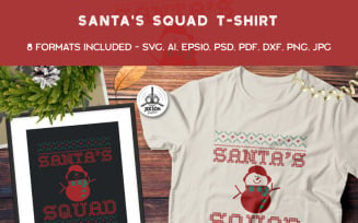 Santa's Squad Christmas - T-shirt Design