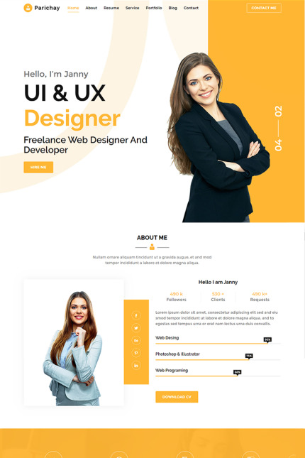 Kit Graphique #90515 Portfolio Single Web Design - Logo template Preview