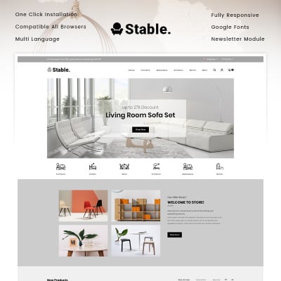 OpenCart шаблон "Stable - Modern Furniture Store" #90517