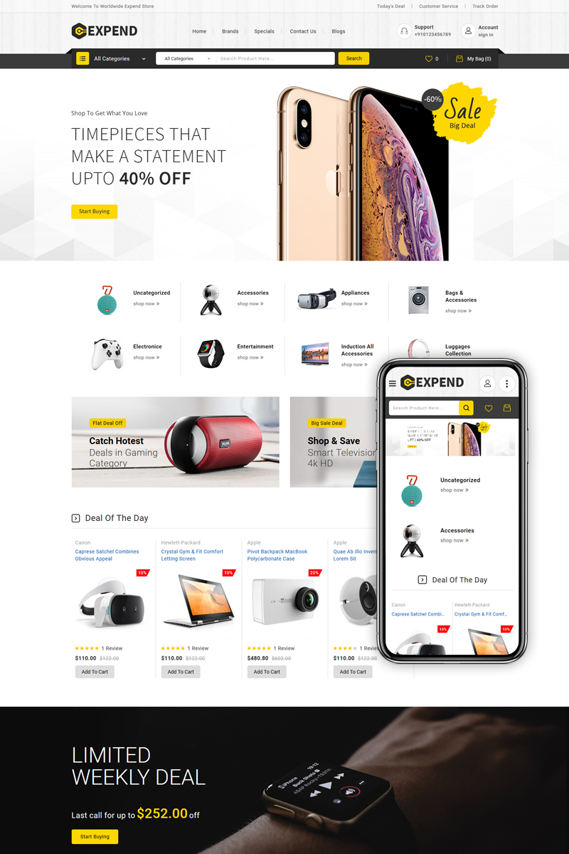 OpenCart Vorlage namens "Expend - Multipurpose" #90569