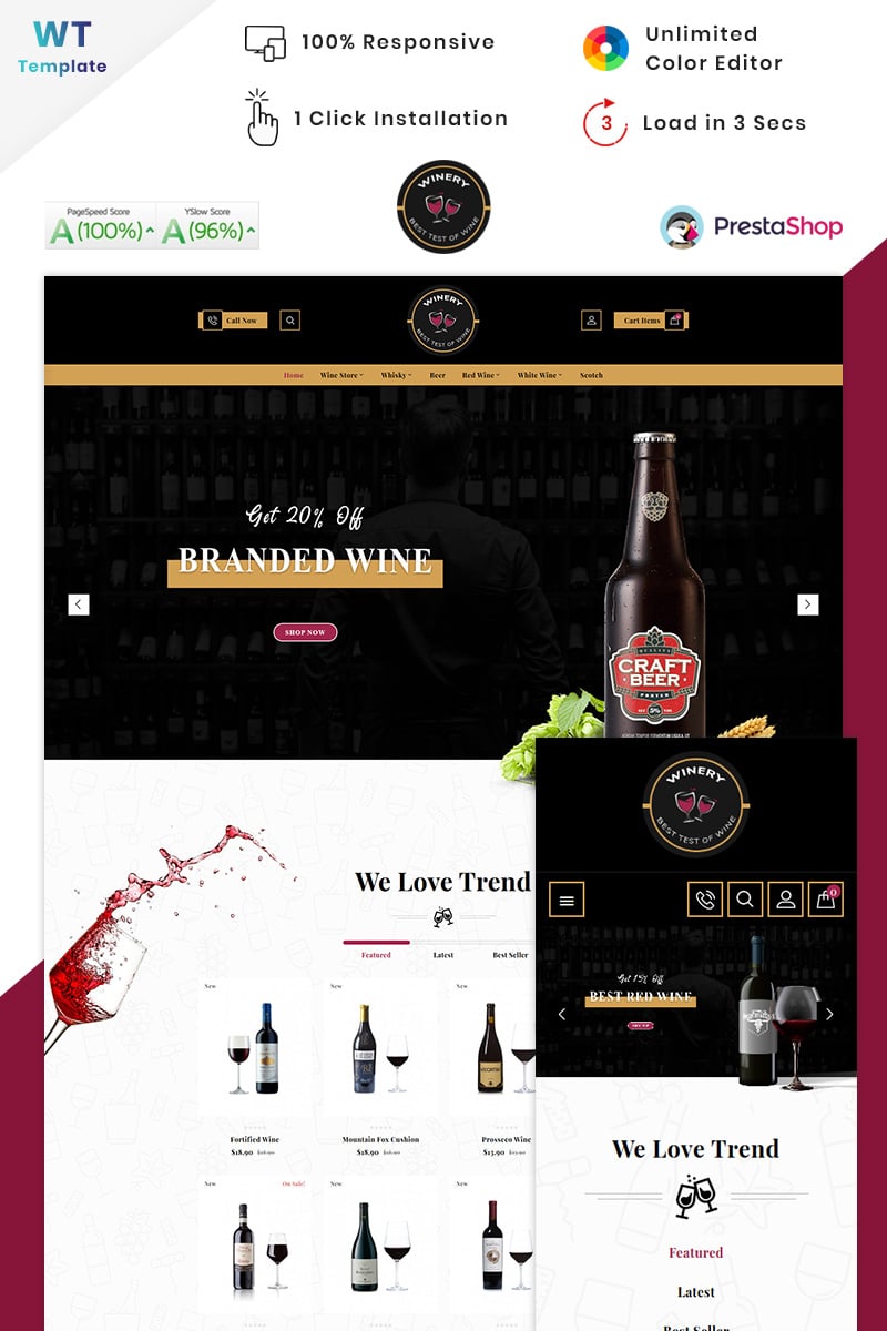 Winery - France Winery Wine PrestaShop Theme