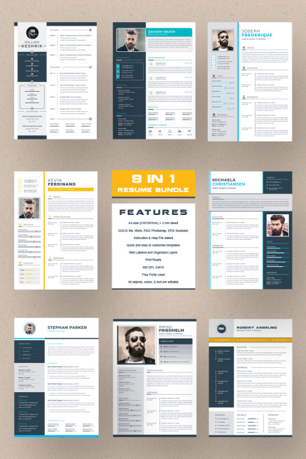Template #90609 Clean Resume Webdesign Template - Logo template Preview