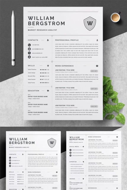 Template #90612 Page Resume Webdesign Template - Logo template Preview