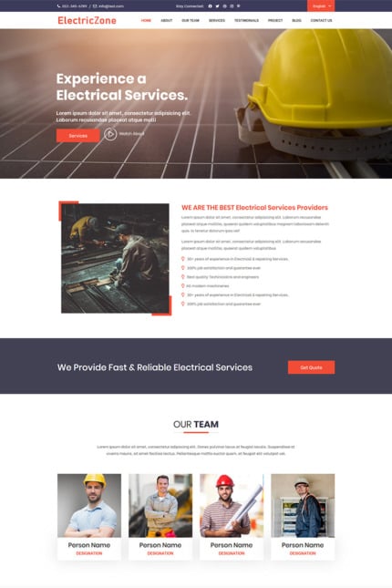 Template #90617 Electricity Engineering Webdesign Template - Logo template Preview