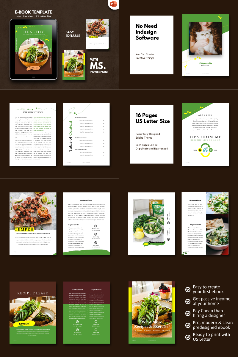 Recipe Food Vegetarian Presentation PowerPoint template
