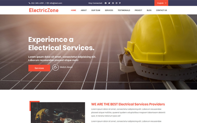 Electriczone Landing Page Template