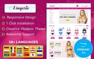 Lingerie- SexToys, Hojiyari Opencart 4 Template