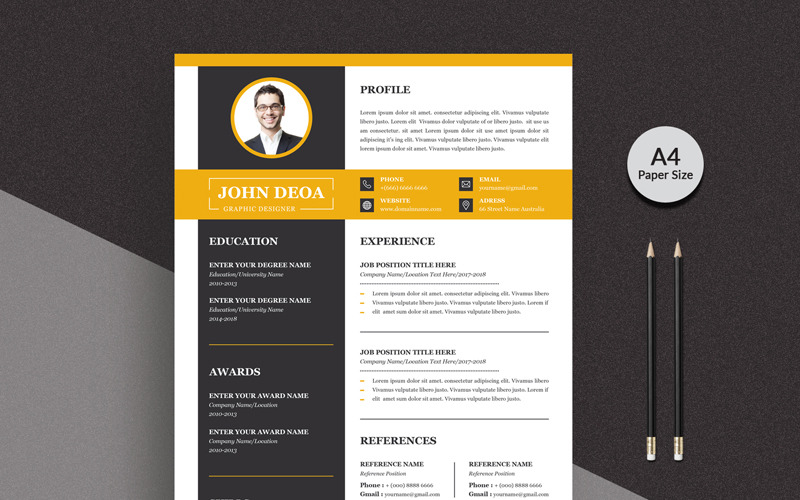 Doea Modern Resume Template