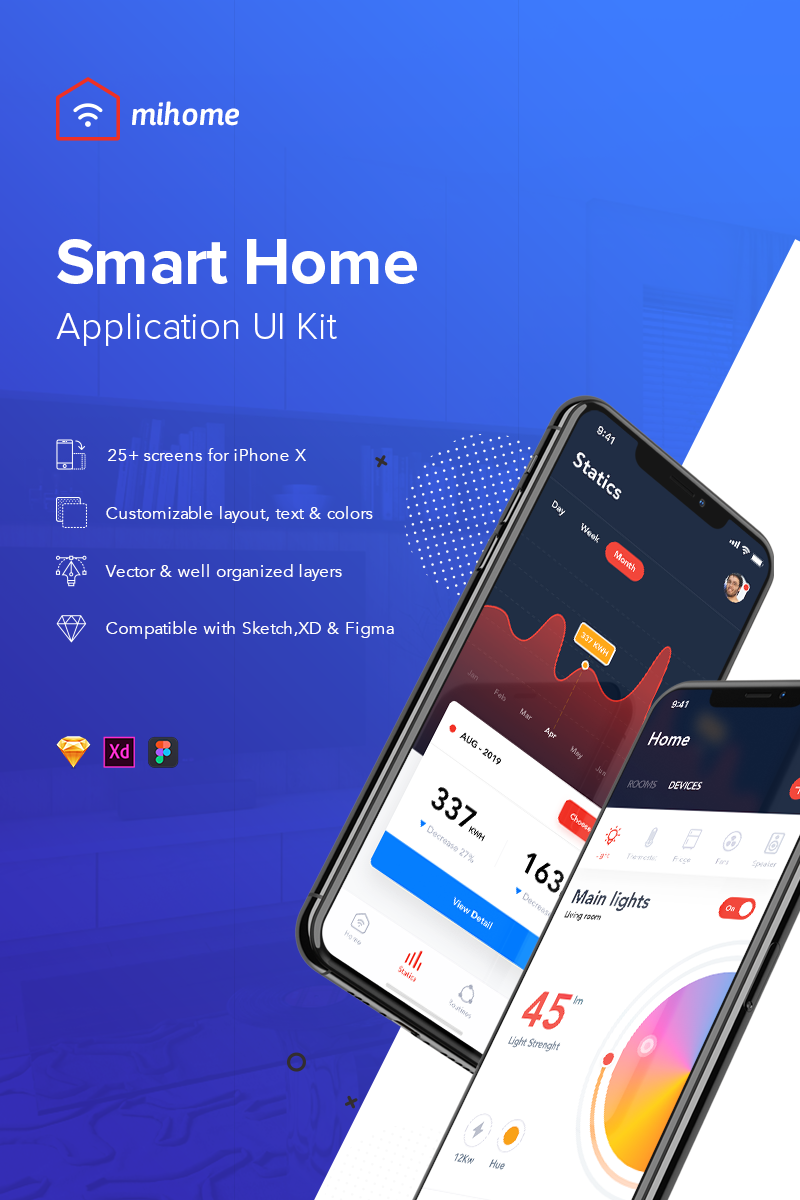 MI Home - Smart Home Mobile App UI Elements