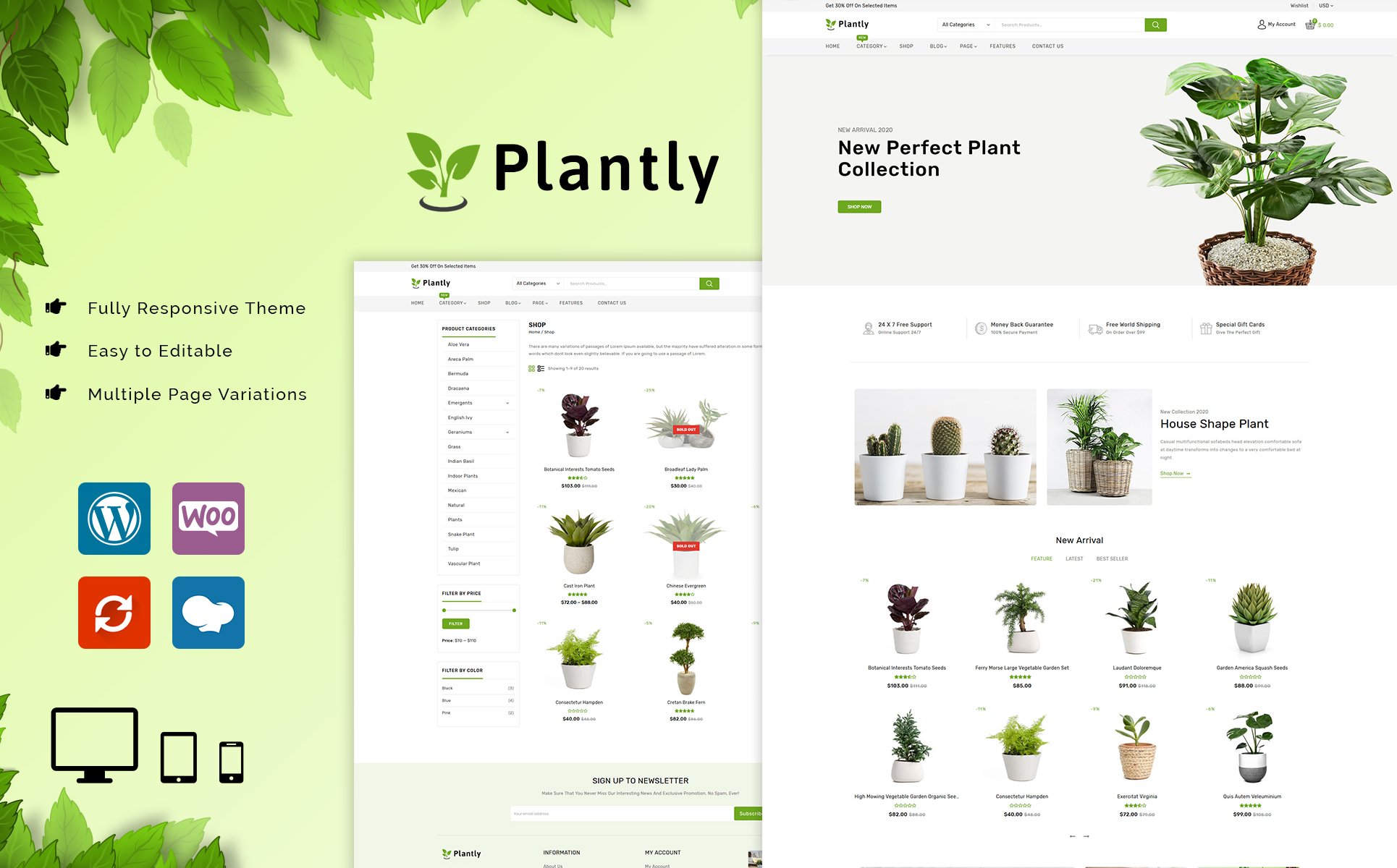 Plantly Responsive Theme WooCommerce Theme