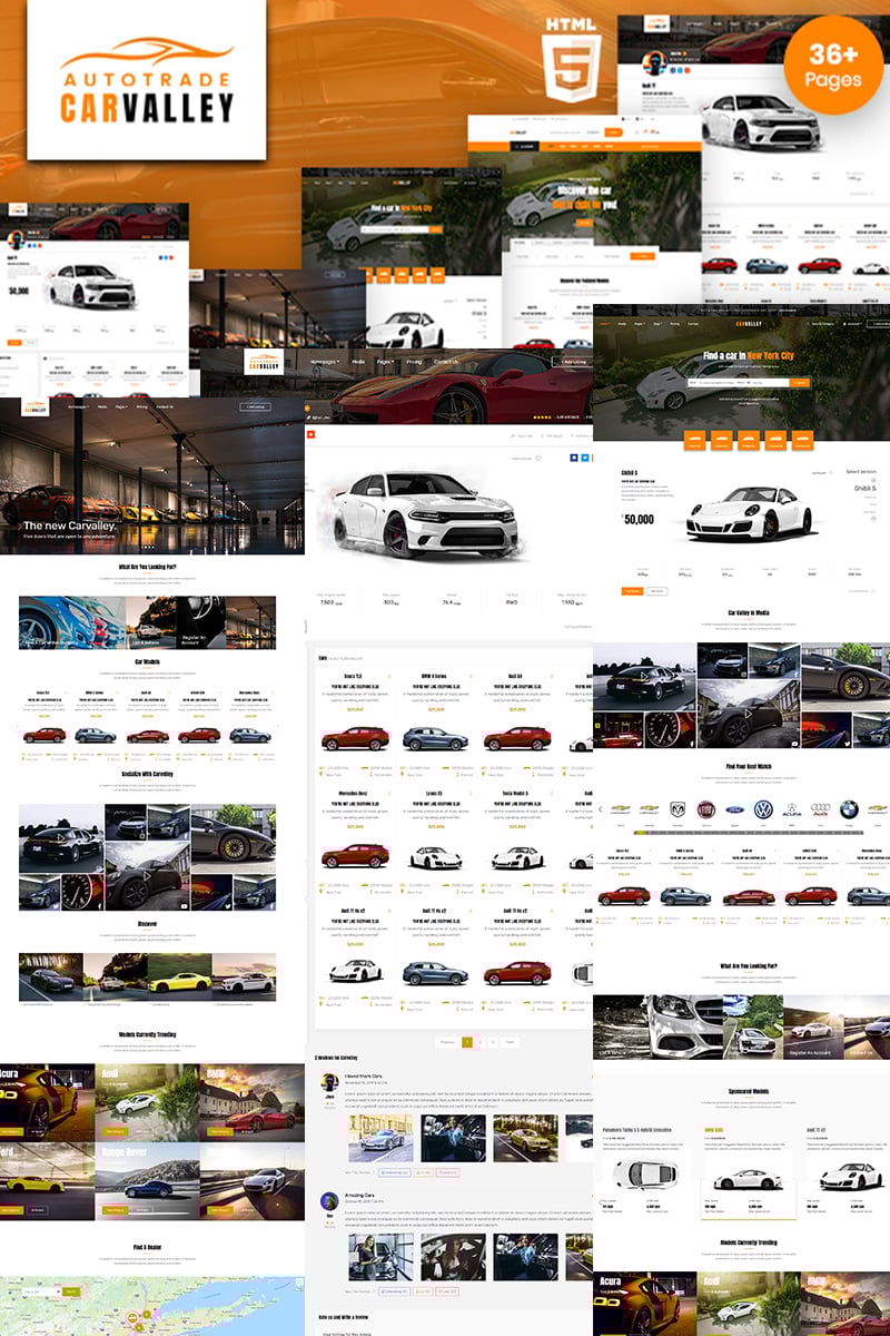 Website Vorlage namens "Carvalley | Auto Market HTML5" #90821