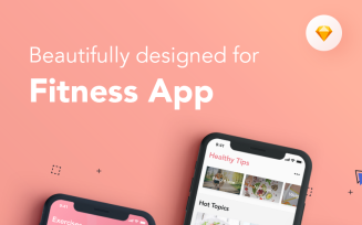 Yoga Fitness - Mobile App UI Elements