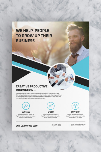 Template #90929 Business Flyer Webdesign Template - Logo template Preview