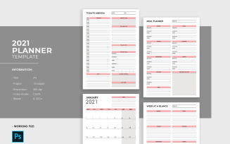 Sistec Daily Planner Calendar Design - Corporate Identity Template