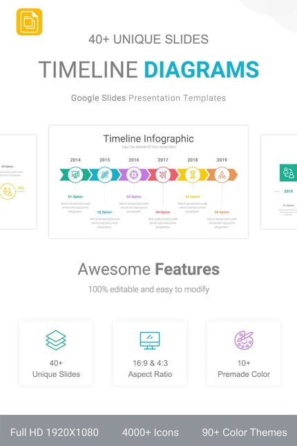 Template #91107 Timeline Google-slides-presentation Webdesign Template - Logo template Preview