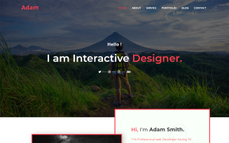 Adam Personal Portfolio HTML5 Landing Page Template