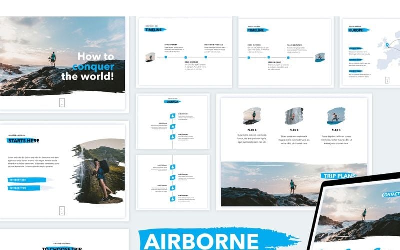 Airborne PowerPoint template PowerPoint Template