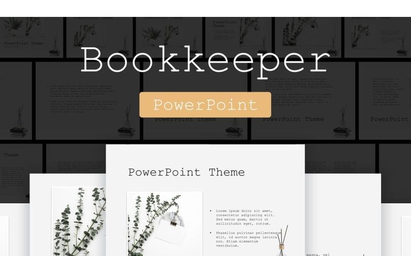 Bookkeeper PowerPoint template PowerPoint Template