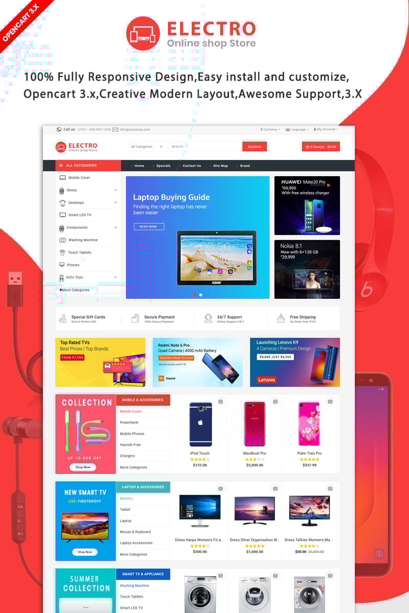 Electro The Best Electronics OpenCart Template