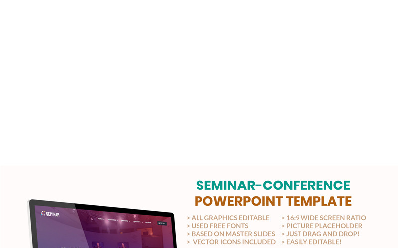 Seminar-Conference PowerPoint template PowerPoint Template