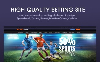 Full Gambling Site UI Design PSD Template