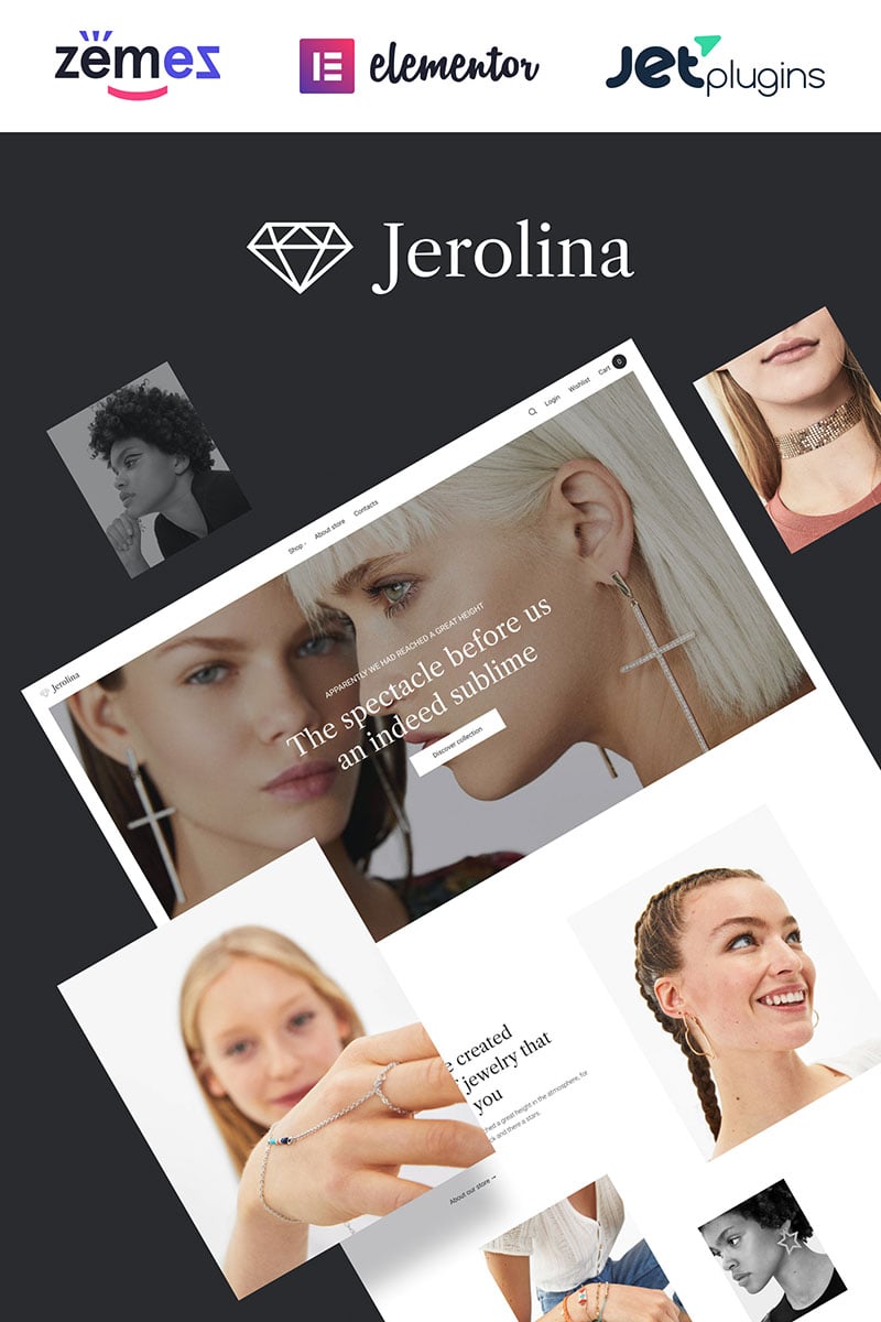 Jerolina - Glossy Jewelry & Watches Online Store Tema WooCommerce №91270 - captura de tela
