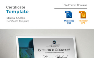 Modern Award Certificate Template