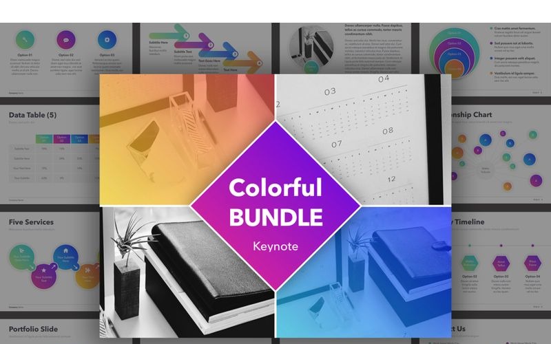 Colorful Bundle - Keynote template Keynote Template