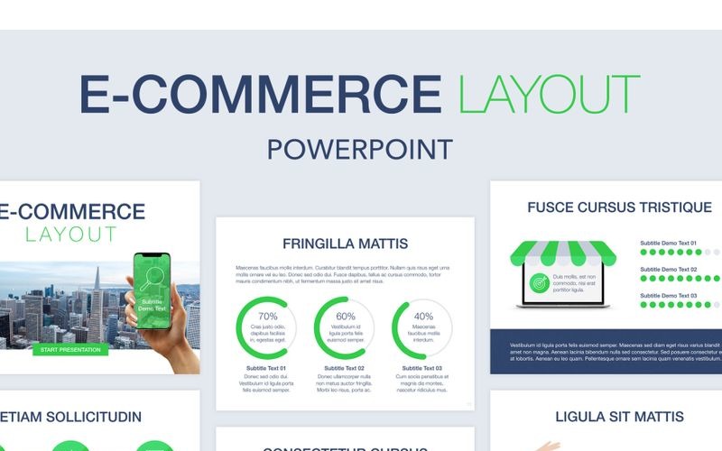 E-Commerce Layout PowerPoint template PowerPoint Template