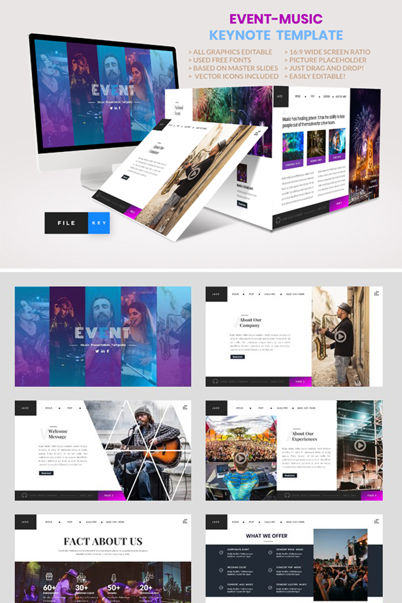 Event - Music Keynote sablon 91484