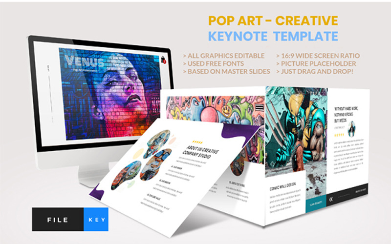 Pop Art - Creative - Keynote template Keynote Template