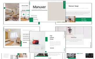 Manuver Green Colour PowerPoint template