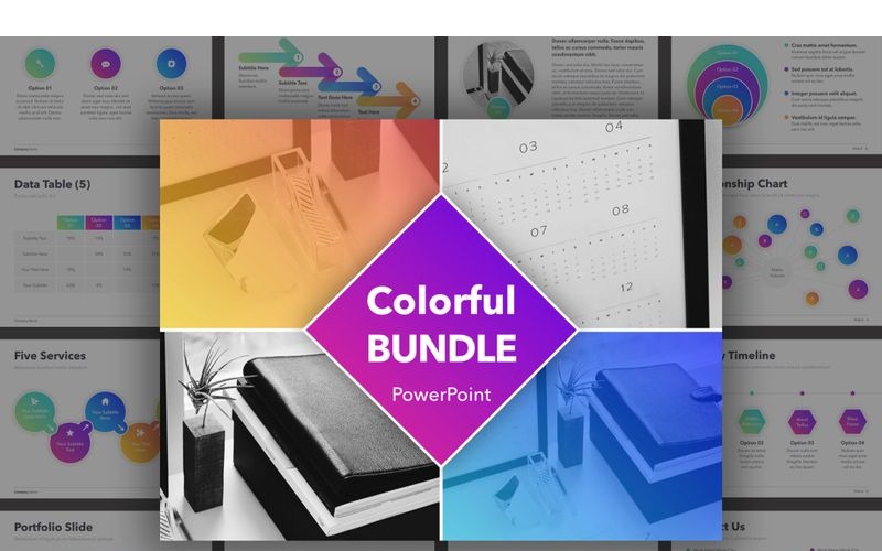 Colorful Bundle PowerPoint template PowerPoint Template