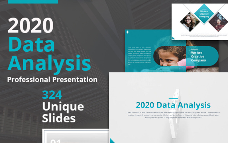 2020 Data Analysis PowerPoint template PowerPoint Template