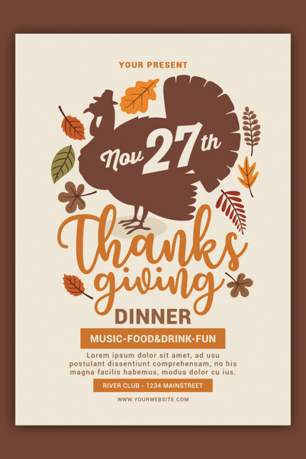 Template #91769 Dinner Fall Webdesign Template - Logo template Preview