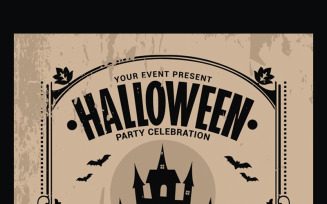 Halloween Party Vintage Flyer - Corporate Identity Template