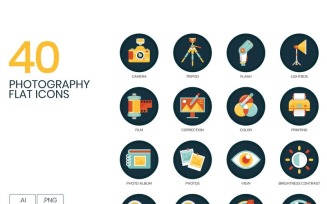 40 Photography Icons Set