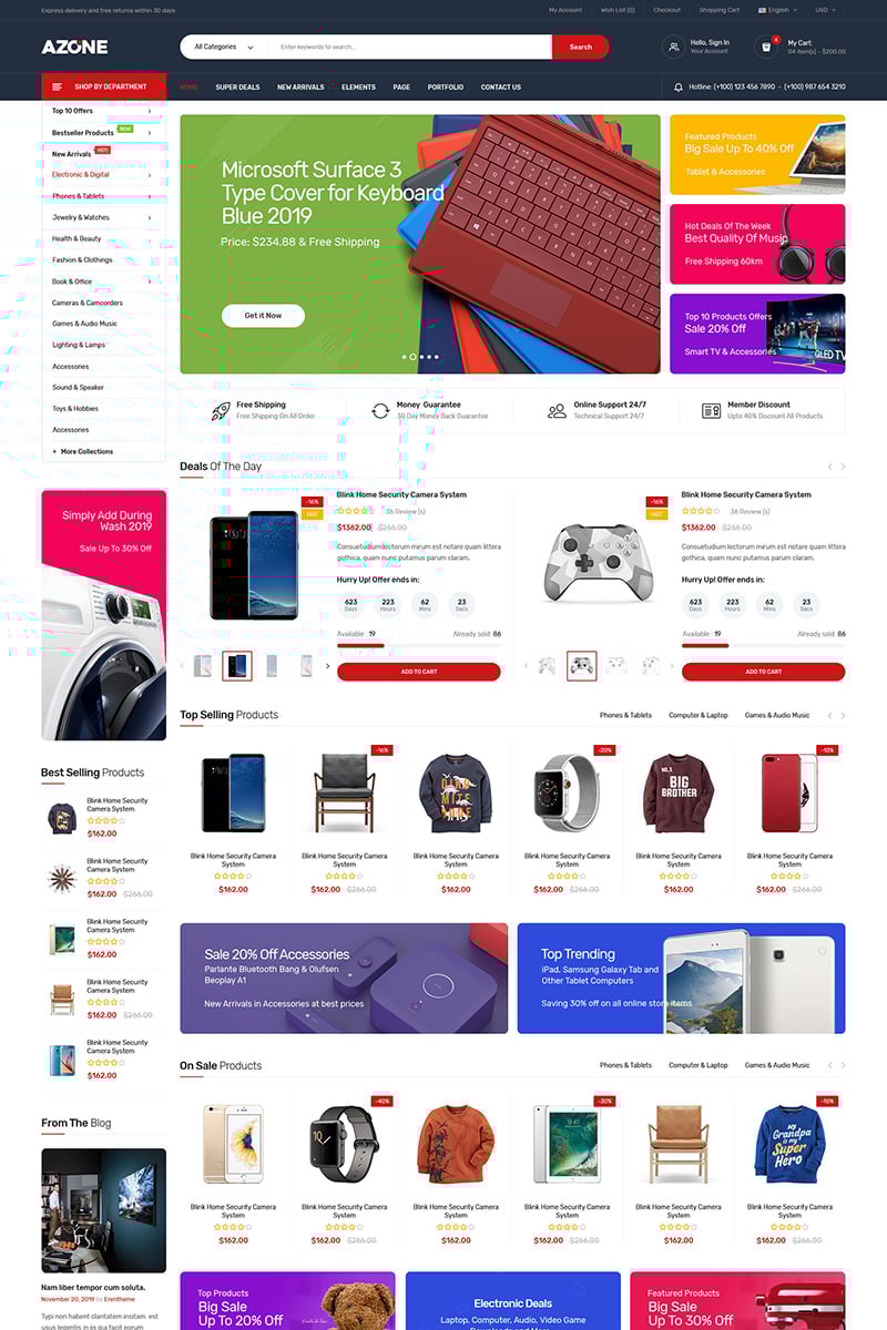Responsive Azone - Multi-purposes Woocommerce #91788