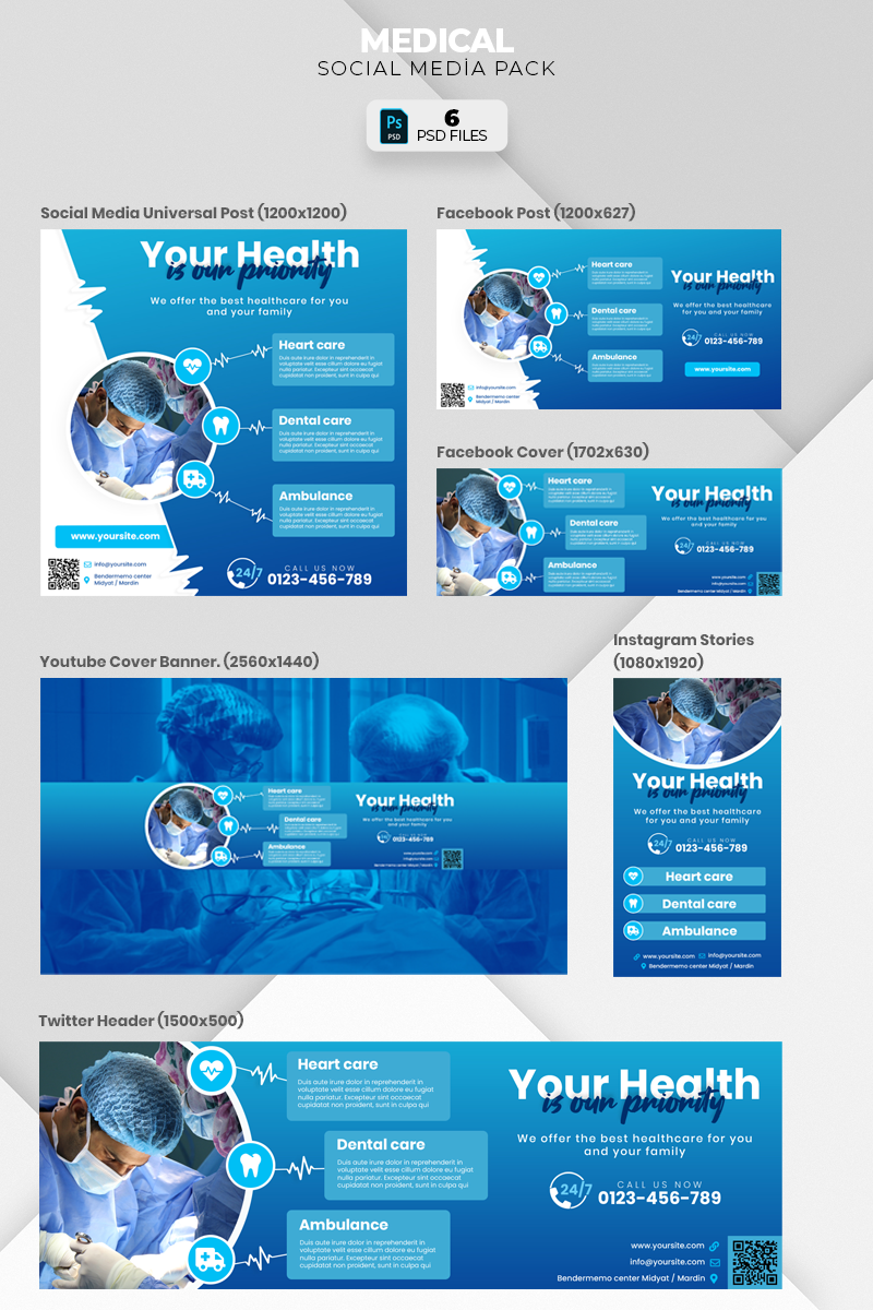 Medical & Health Pack Social Media Template