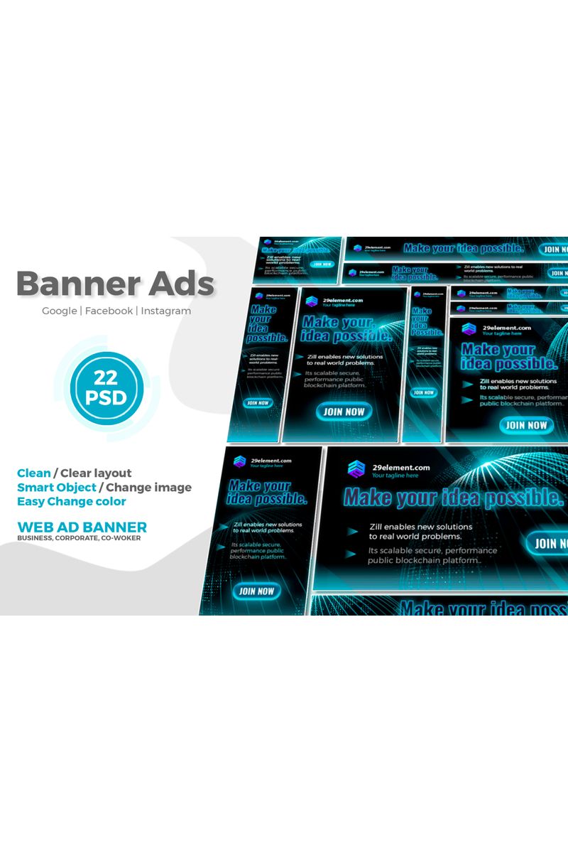 Blockchain Platform Google Ads Web Banner V.2 Social Media - screenshot