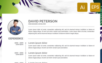 David - Web Designer and Cover Latter Resume Template