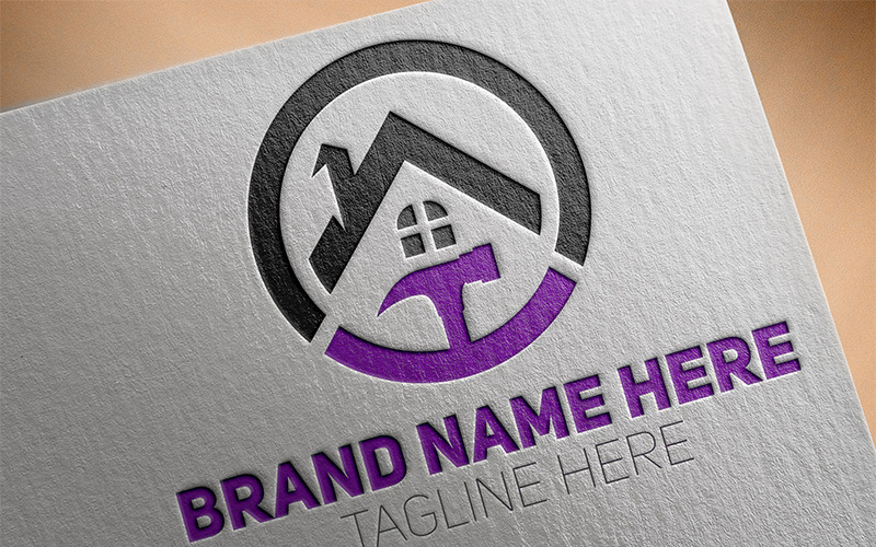 Repair House Logo Template